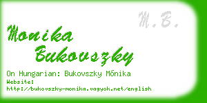 monika bukovszky business card